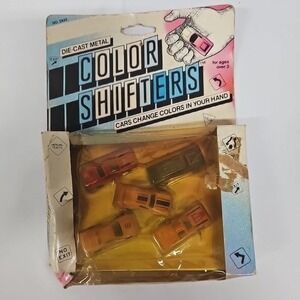 Vintage 1989 Tootsietoy Color Shifters Die-Cast Metal Car Set 5-Pack No. 2842